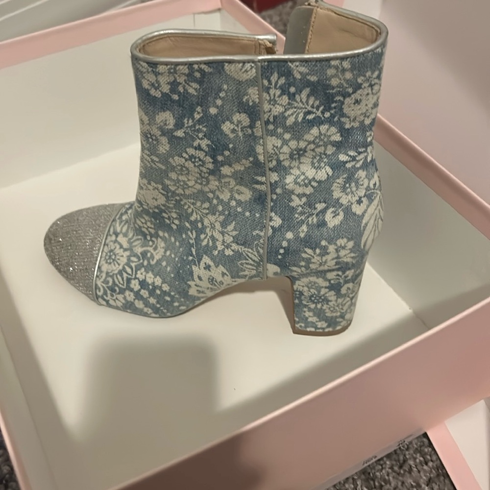 Polly Plume denim and sparkles boots size 40